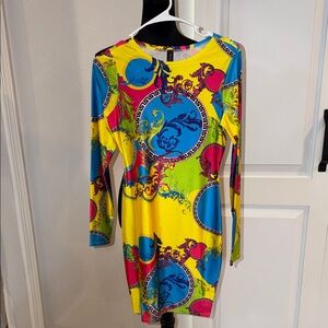 Vibrant Multicolor Long Sleeve Dress